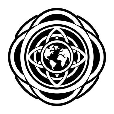 A glyph style icon of earth symbol clipart