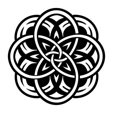 Kabartma biçiminde çiçek düğümü simgesi