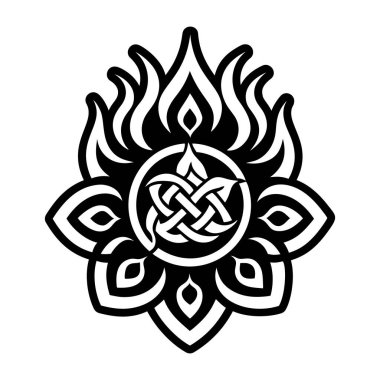 Kelt çiçek sembolünün katı bir simgesi