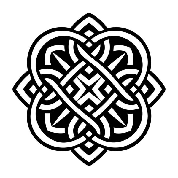 Переплетенная икона узла в стиле глифа