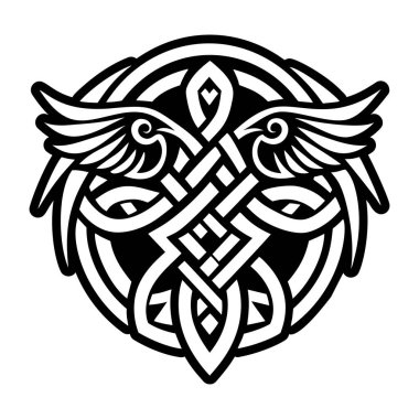 Dopdolu Kelt kuzgun simgesi