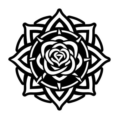 Gül dövmesi sembolünün sembolü.