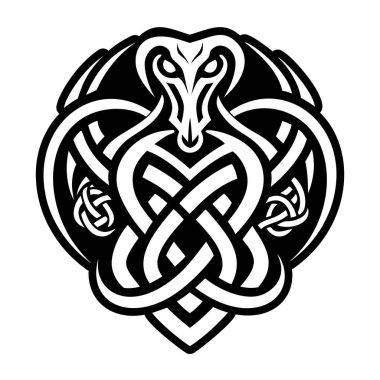 Katı biçimde Kelt yılan simgesi