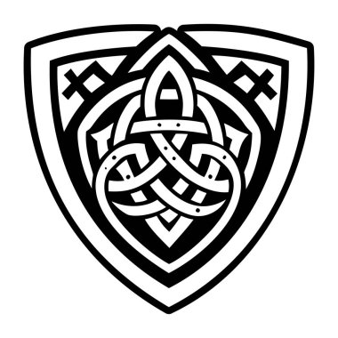 Kabartma biçiminde Kelt kalkan simgesi