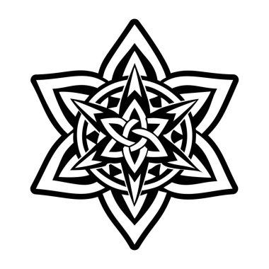 Dopdolu Celtic yıldız dövme simgesi