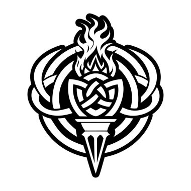 Meşale simgesi simgesini katı biçimde ateşle