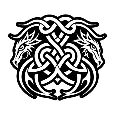 İkiz ejderhaların sembolü olan bir sembol.