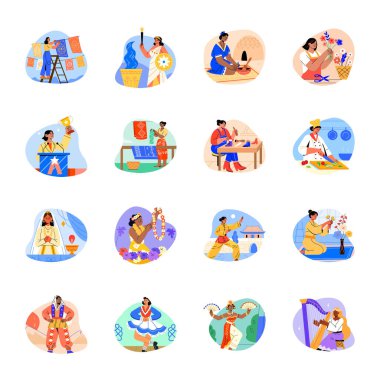 İnsanlar simgeler vektör ayarla