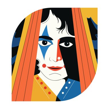 Joker düz stil ile resimleme