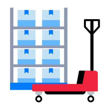 Depo paleti kriko simgesi düz stil