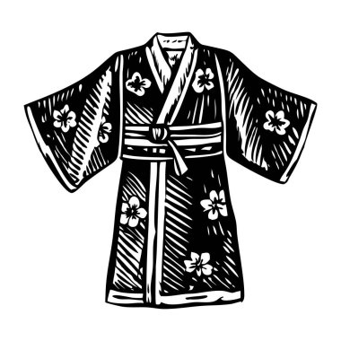 Geleneksel kimono elbisesi tasviri