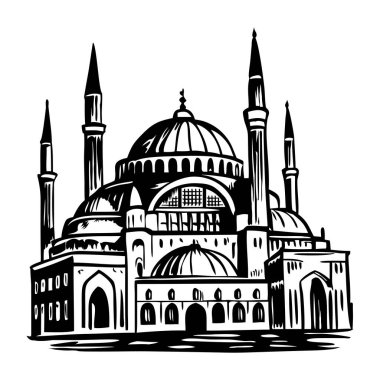 Eski tarz Hagia Sofya Camii illüstrasyonu