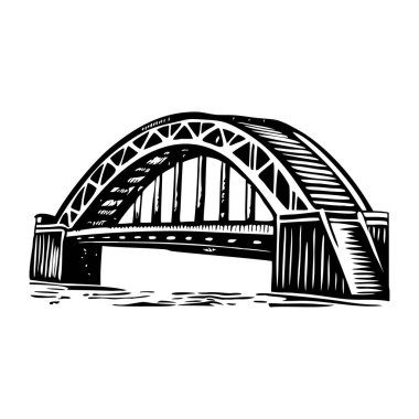 Bir kemer köprüsünün klasik bir çizimi