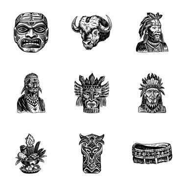 Meksika kafatasının vektör kümesi