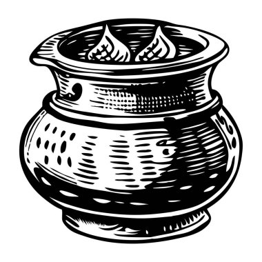 Antika helikopter resmi, klasik tarzda.