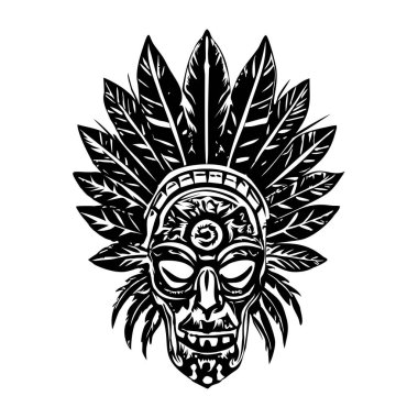 Tüy maskesinin klasik bir tasviri