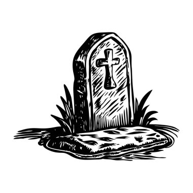Eski mezar taşı illüstrasyonları