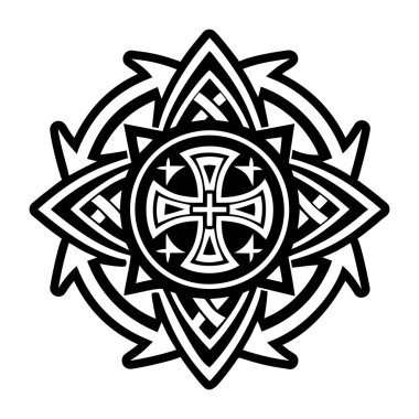 Kabartma biçiminde kutsal haç simgesi