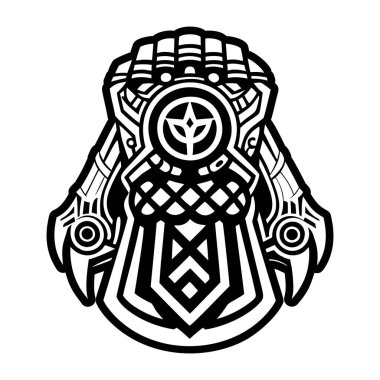 Zırh Eldiveni simgesi simgesi katı biçiminde