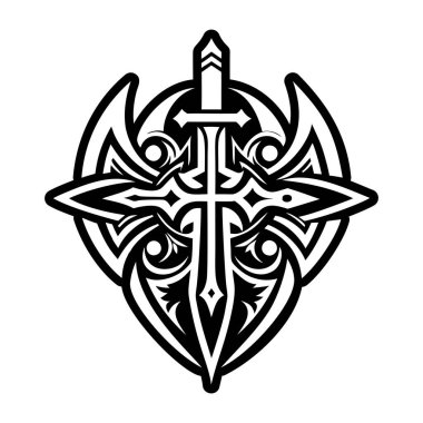 Kutsal kılıç sembolünün doldurulmuş bir simgesi