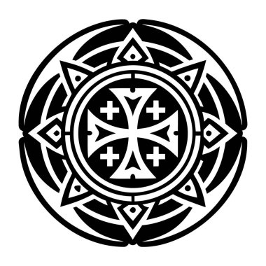 Kutsal haç sembolünün katı biçim simgesi