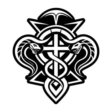 Yılan sembolünün doldurulmuş bir biçim simgesi