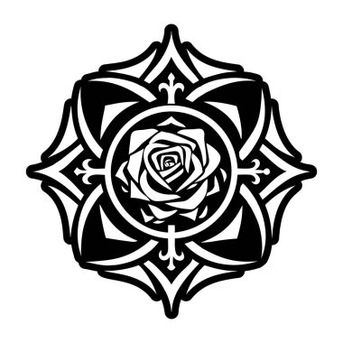 Gül çiçek sembolünün katı bir simgesi