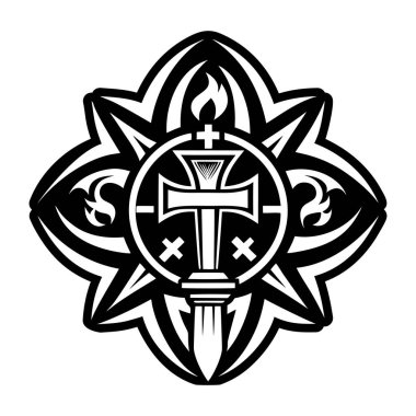 Yanan meşale sembolünün katı biçim simgesi