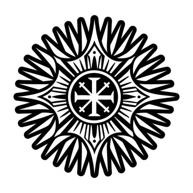 Templar güneş sembolünün katı bir simgesi