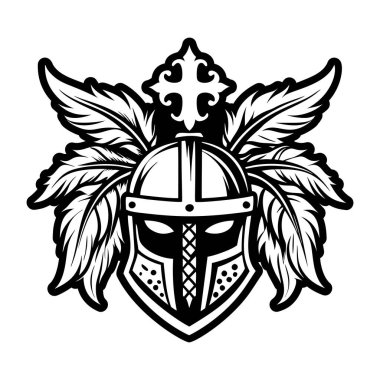 Tüylü kask sembolünün bir simgesi.