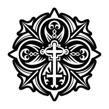 Templar anahtar sembolünün dolu bir biçim simgesi