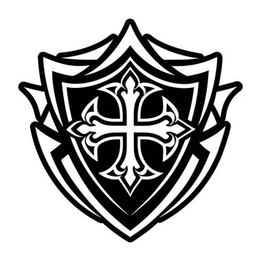 Koruma kalkanı simgesi kabartma biçiminde