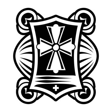 Templar parşömen sembolünün katı biçim simgesi