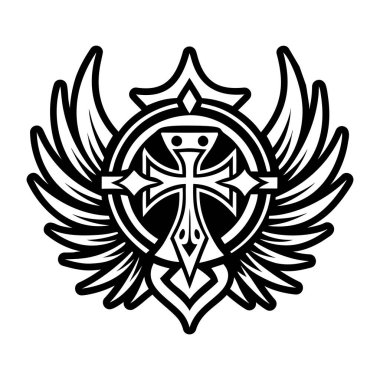 Kanat mührü sembolünün dolu bir biçim simgesi