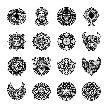 Farklı burç işaretleriyle vektör seti.