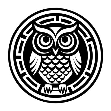 Athena baykuşunun sağlam bir simgesi