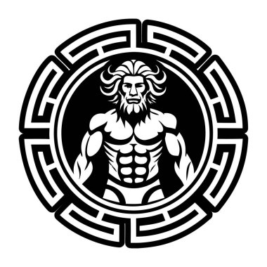 Yunanca simge biçiminde Atlas simgesi