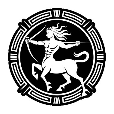 Centaur sembolünün doldurulmuş bir biçim simgesi