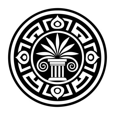 Yunan sütun simgesinin katı bir biçim simgesi