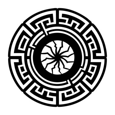 Katı biçimdeki Yunan dövme simgesi