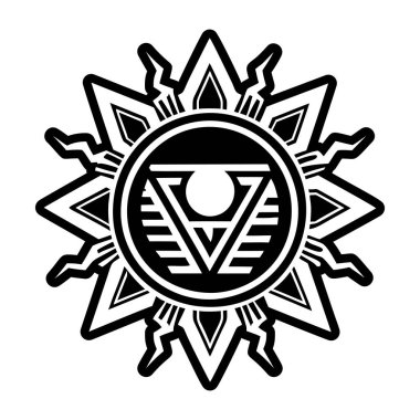 Yükselen güneş sembolünün doldurulmuş bir simgesi