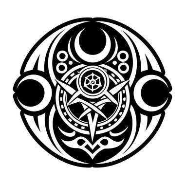 Üçlü ay sembolünün katı bir simgesi