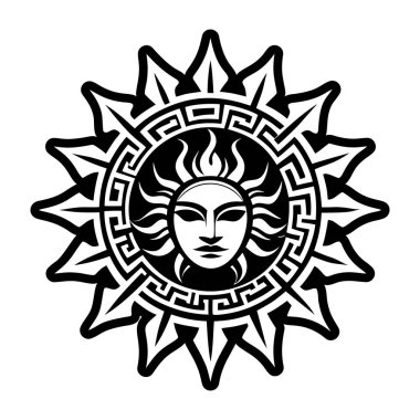 Helios güneş simgesi simgesi katı biçimde