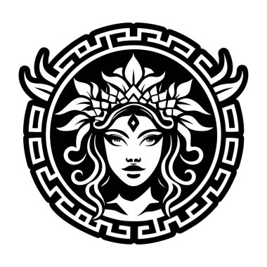 Persephone tanrıça simgesi simgesi katı biçimde