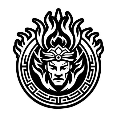 Prometheus ateş sembolünün doldurulmuş bir simgesi