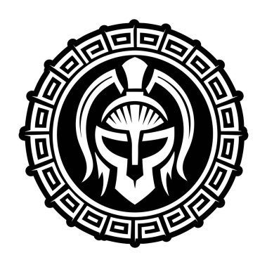 Spartalı miğfer sembolünün katı bir simgesi