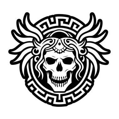 Thanatos kafatası simgesi tam biçimli