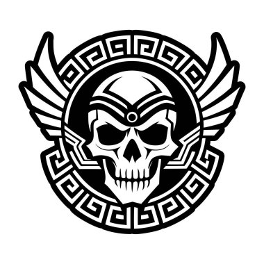 Thanatos dövme simgesi simgesi katı stil