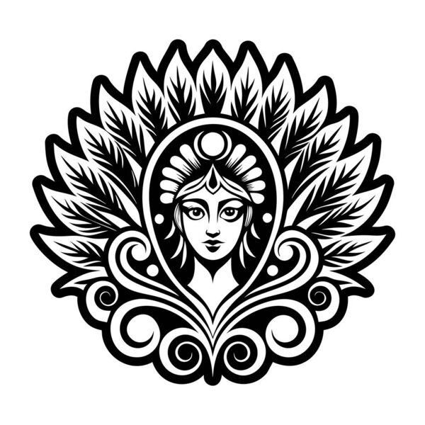 Hera goddess symbol icon in solid style