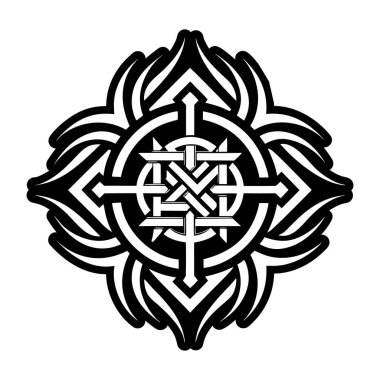 Uğurlu sembolün katı bir biçim simgesi